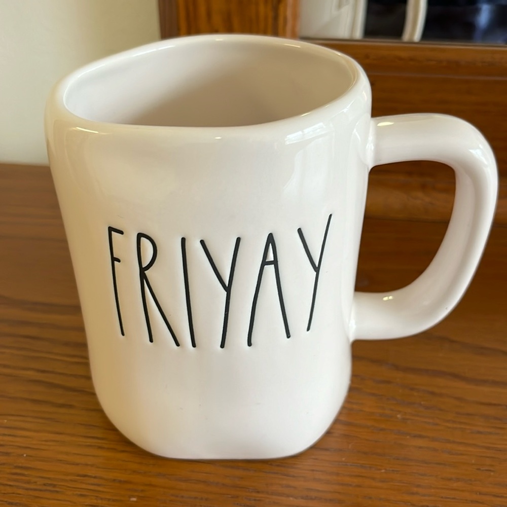 Rae Dunn “Friyay” mug brand new